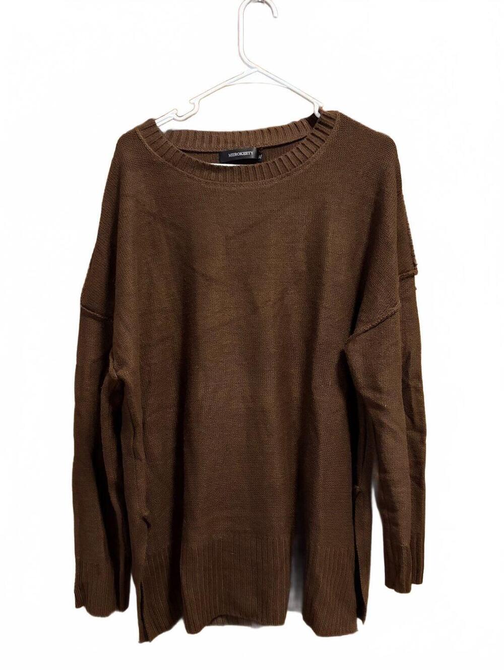 Brown Merokeety Knit Sweater XL